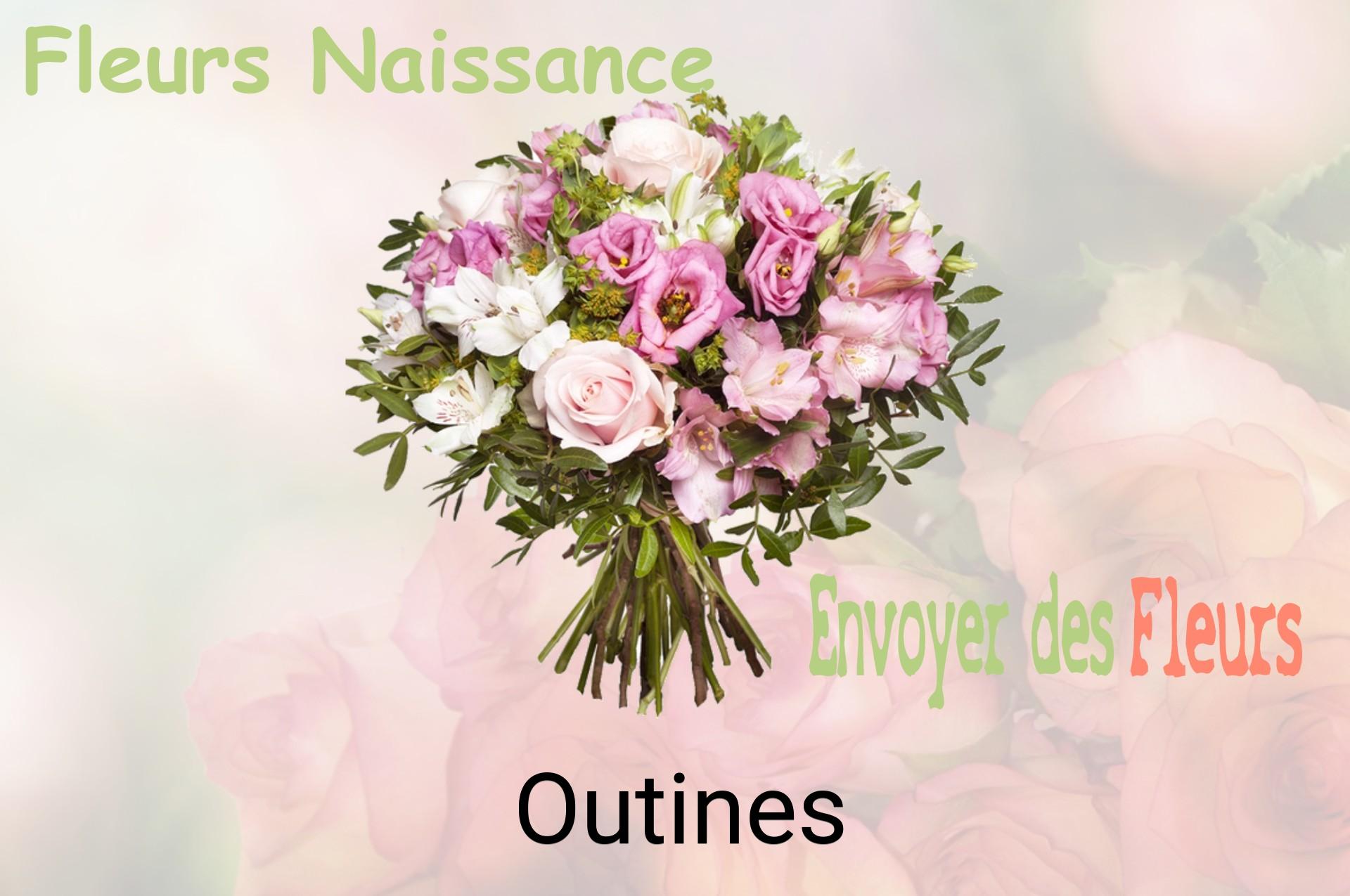 Bouquet de fleurs de naissance livré à Outines